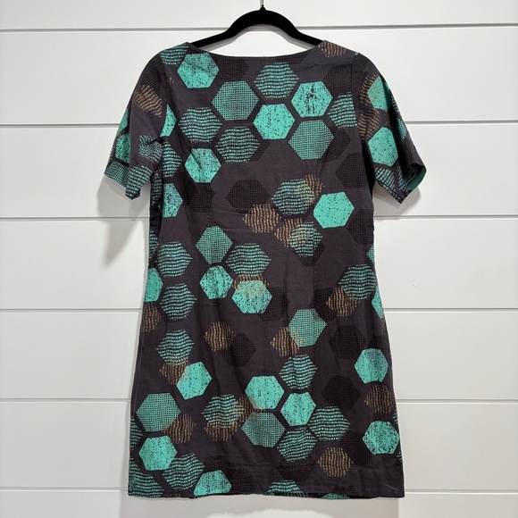 Bombay Paisley cotton linen blend pull over dress honeycomb pattern size M - Picture 3 of 16